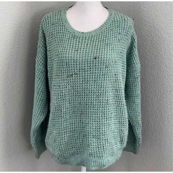 Topshop Knit Oversized Sweater Minty Green Size 10 - Picture 1 of 8
